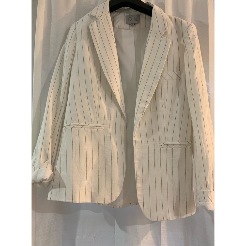 Linen Striped Blazer